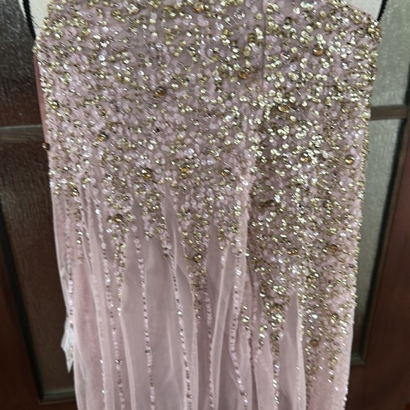 Mac Duggal Glamorous Blush Sequin One-Shoulder Dress size 2 NWT - Picture 12 of 13